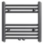 vidaXL Radiador toallero de baño recto gris 480x480 mm vidaXL Radiador toallero de baño recto gris 480x480 mm