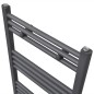 vidaXL Radiador toallero de baño recto gris 480x480 mm vidaXL Radiador toallero de baño recto gris 480x480 mm