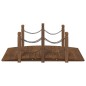 vidaXL Puente de jardín con cadenas madera maciza abeto 150x67x56cm vidaXL Puente de jardín con cadenas madera maciza abeto 150x67x56cm