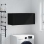 vidaXL Armario de pared madera de ingeniería negro 80x36,5x35 cm vidaXL Armario de pared madera de ingeniería negro 80x36,5x35 cm