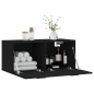 vidaXL Armario de pared madera de ingeniería negro 80x36,5x35 cm vidaXL Armario de pared madera de ingeniería negro 80x36,5x35 cm