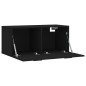vidaXL Armario de pared madera de ingeniería negro 80x36,5x35 cm vidaXL Armario de pared madera de ingeniería negro 80x36,5x35 cm
