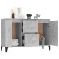 vidaXL Aparador de madera contrachapada gris hormigón 104x35x70 cm