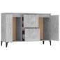 vidaXL Aparador de madera contrachapada gris hormigón 104x35x70 cm