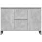 vidaXL Aparador de madera contrachapada gris hormigón 104x35x70 cm