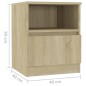 vidaXL Mesita de noche madera contrachapada roble Sonoma 40x40x50 cm vidaXL Mesita de noche madera contrachapada roble Sonoma 40x40x50 cm