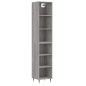 vidaXL Aparador alto madera contrachapada gris Sonoma 34,5x32,5x180 cm vidaXL Aparador alto madera contrachapada gris Sonoma 34,5x32,5x180 cm