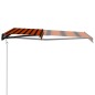 vidaXL Toldo automático retráctil naranja y marrón 450x300 cm vidaXL Toldo automático retráctil naranja y marrón 450x300 cm