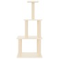 vidaXL Rascador para gatos con postes de sisal color crema 111 cm