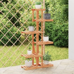 vidaXL Soporte para flores de madera maciza abeto 75x25x140,5 cm