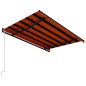vidaXL Toldo automático retráctil naranja y marrón 450x300 cm vidaXL Toldo automático retráctil naranja y marrón 450x300 cm