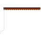 vidaXL Toldo automático retráctil naranja y marrón 450x300 cm vidaXL Toldo automático retráctil naranja y marrón 450x300 cm
