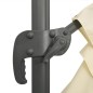 vidaXL Sombrilla voladiza con LED blanco arena 400x300 cm