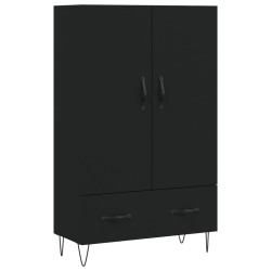 vidaXL Aparador alto madera de ingeniería negro 69,5x31x115 cm