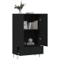vidaXL Aparador alto madera de ingeniería negro 69,5x31x115 cm