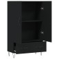 vidaXL Aparador alto madera de ingeniería negro 69,5x31x115 cm
