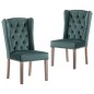 vidaXL Sillas de comedor 2 unidades terciopelo verde oscuro vidaXL Sillas de comedor 2 unidades terciopelo verde oscuro