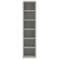 vidaXL Estantería de CDs madera contrachapada gris hormigón 21x20x88cm vidaXL Estantería de CDs madera contrachapada gris hormigón 21x20x88cm