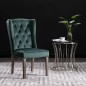 vidaXL Sillas de comedor 2 unidades terciopelo verde oscuro vidaXL Sillas de comedor 2 unidades terciopelo verde oscuro