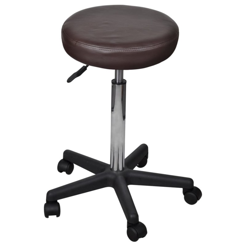 vidaXL Taburete de oficina marrón vidaXL Taburete de oficina marrón