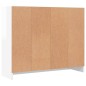 vidaXL Aparador madera de ingeniería blanco brillante 91x28x75 cm