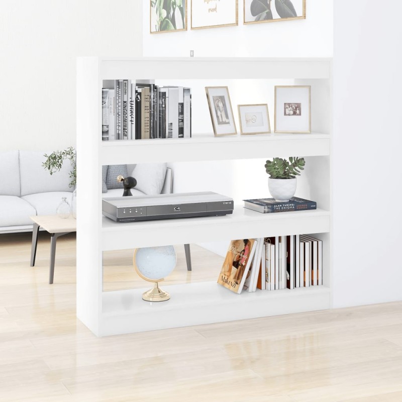 vidaXL Estantería de libros/divisor de espacios blanco 100x30x103 cm vidaXL Estantería de libros/divisor de espacios blanco 100x30x103 cm