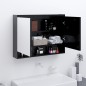 vidaXL Armario de baño con espejo MDF gris antracita 80x15x60 cm vidaXL Armario de baño con espejo MDF gris antracita 80x15x60 cm