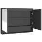 vidaXL Armario de baño con espejo MDF gris antracita 80x15x60 cm vidaXL Armario de baño con espejo MDF gris antracita 80x15x60 cm