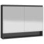 vidaXL Armario de baño con espejo MDF gris antracita 80x15x60 cm vidaXL Armario de baño con espejo MDF gris antracita 80x15x60 cm