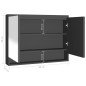 vidaXL Armario de baño con espejo MDF gris antracita 80x15x60 cm vidaXL Armario de baño con espejo MDF gris antracita 80x15x60 cm