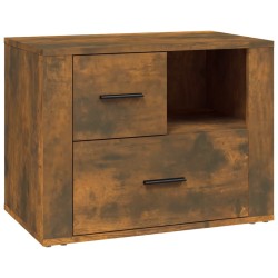 vidaXL Mesita de noche madera contrachapada roble ahumado 60x36x45 cm
