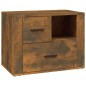 vidaXL Mesita de noche madera contrachapada roble ahumado 60x36x45 cm vidaXL Mesita de noche madera contrachapada roble ahumado 60x36x45 cm