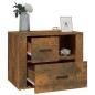 vidaXL Mesita de noche madera contrachapada roble ahumado 60x36x45 cm vidaXL Mesita de noche madera contrachapada roble ahumado 60x36x45 cm