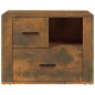 vidaXL Mesita de noche madera contrachapada roble ahumado 60x36x45 cm vidaXL Mesita de noche madera contrachapada roble ahumado 60x36x45 cm