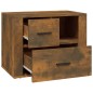 vidaXL Mesita de noche madera contrachapada roble ahumado 60x36x45 cm vidaXL Mesita de noche madera contrachapada roble ahumado 60x36x45 cm