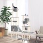 vidaXL Rascador para gatos con postes de sisal gris claro 279 cm vidaXL Rascador para gatos con postes de sisal gris claro 279 cm