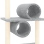 vidaXL Rascador para gatos con postes de sisal gris claro 279 cm vidaXL Rascador para gatos con postes de sisal gris claro 279 cm