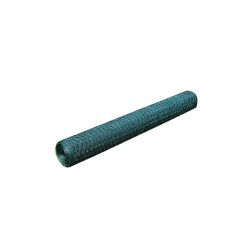 vidaXL Alambrada galvanizada con revestimiento de PVC verde 25x0,5 m