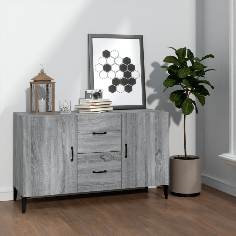 vidaXL Aparador de madera de ingeniería gris Sonoma 100x36x60 cm