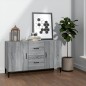 vidaXL Aparador de madera de ingeniería gris Sonoma 100x36x60 cm