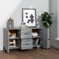 vidaXL Aparador de madera de ingeniería gris Sonoma 100x36x60 cm