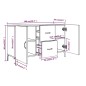 vidaXL Aparador de madera de ingeniería gris Sonoma 100x36x60 cm