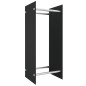 vidaXL Leñero de vidrio templado negro 40x35x100 cm vidaXL Leñero de vidrio templado negro 40x35x100 cm