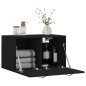 vidaXL Armario de pared madera de ingeniería negro 60x36,5x35 cm