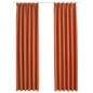 vidaXL Cortinas opacas con ganchos 2 unidades color oxidado 140x245 cm vidaXL Cortinas opacas con ganchos 2 unidades color oxidado 140x245 cm