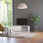 vidaXL Mueble para TV madera contrachapada blanco 120x34x37 cm