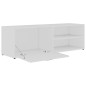 vidaXL Mueble para TV madera contrachapada blanco 120x34x37 cm