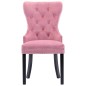 vidaXL Sillas de comedor 4 unidades terciopelo rosa