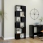 vidaXL Librería separador madera contrachapada negro 60x24x186 cm vidaXL Librería separador madera contrachapada negro 60x24x186 cm