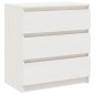 vidaXL Mesita de noche madera maciza de mango blanco 60x36x64 cm vidaXL Mesita de noche madera maciza de mango blanco 60x36x64 cm